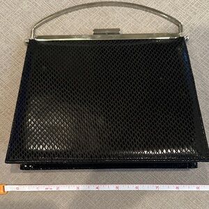 Neiman Marcus Black Textured Clutch